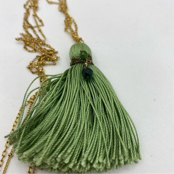 Babs Tassel Necklace Gold plated 32” in - Picture 5 of 8